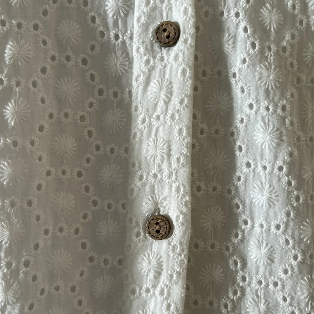 Anne Klein White Sleeveless Midi Dress with Notched Collar - Picture 4 of 7